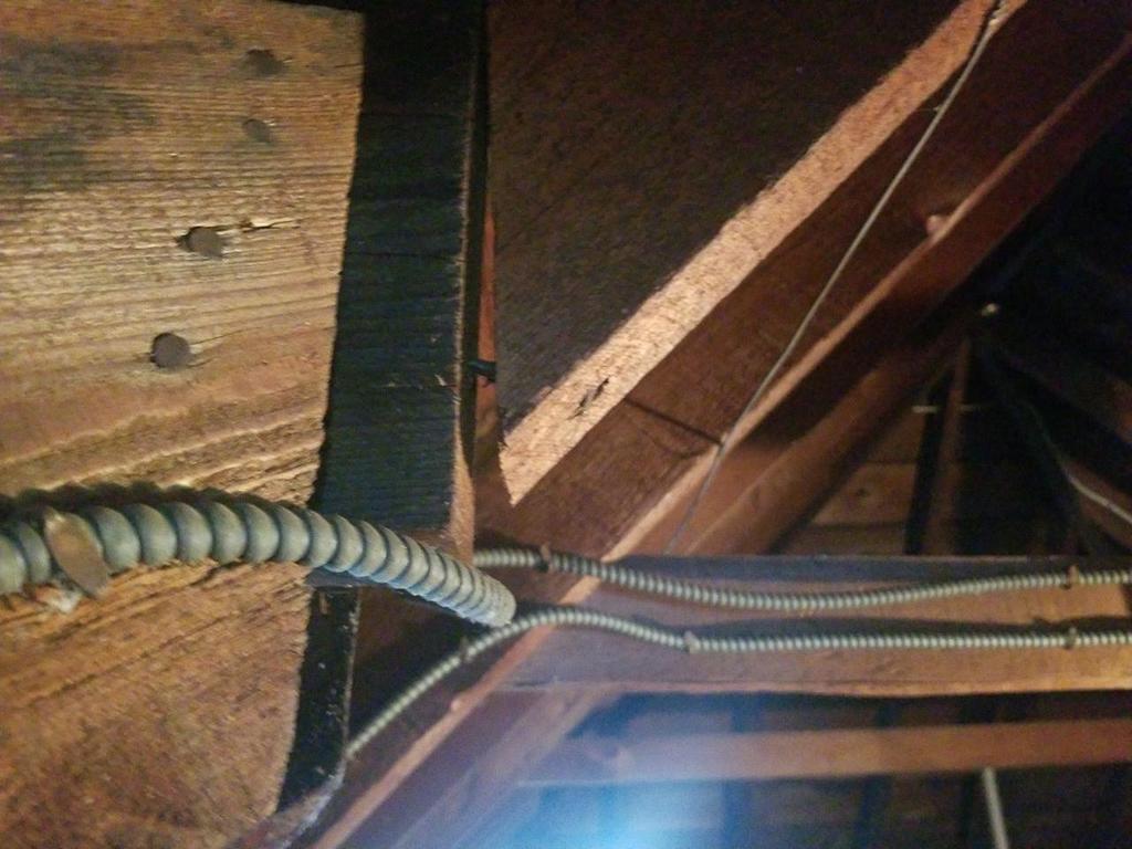 West gable pulling out from house.